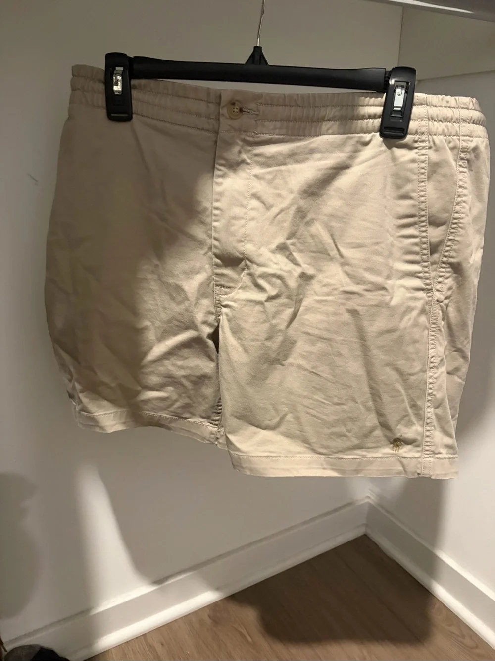 Polo by Ralph Lauren Khaki Elastic-Waist Flat Front Shorts